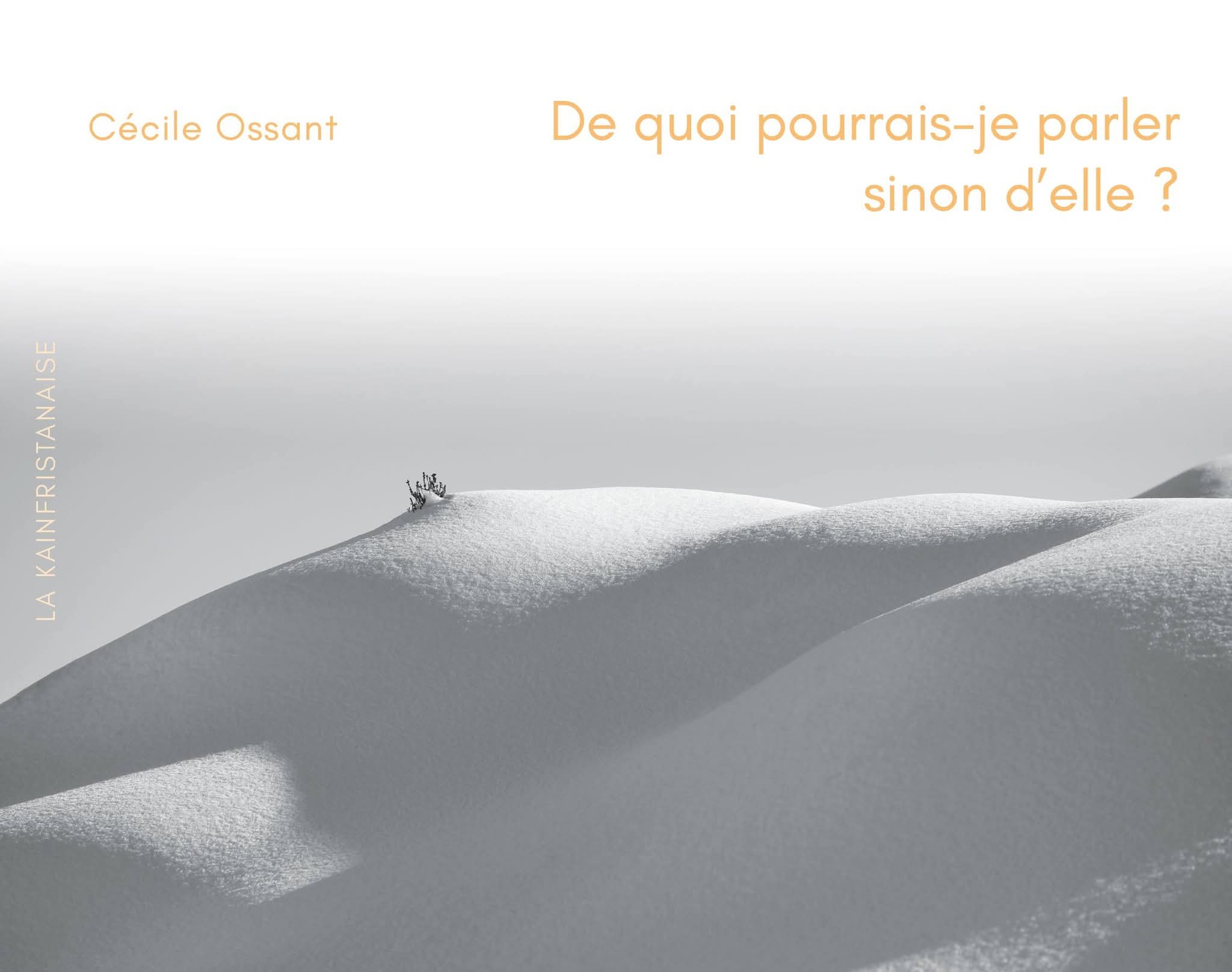 Couverture de De quoi pourras-je parler sinon d'elle ? par Cécile Ossant